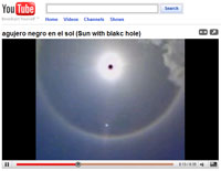 Watch on You Tube - Object in Center of Sun