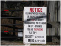 Notice - No Trespassing Sign - Flat Top Mountain Road