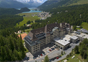 Hotel Suvretta House in St. Moritz, Switzerland where Bilderberg members met in June 2011